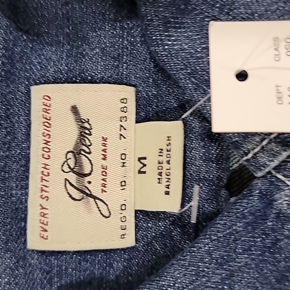 J. Crew Midweight denim workshirt men's size medium NWT! - Picture 3 of 6